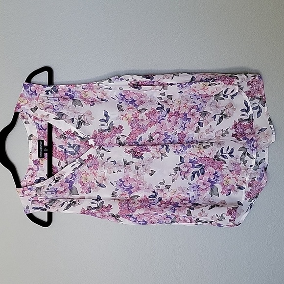 Cynthia Rowley Romantic Cottagecore large sleeveless floral Shirttail blouse - Picture 1 of 6